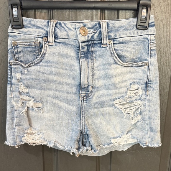 American Eagle Outfitters Pants - American Eagle Outfitters Light Blue Distressed Jean Shorts